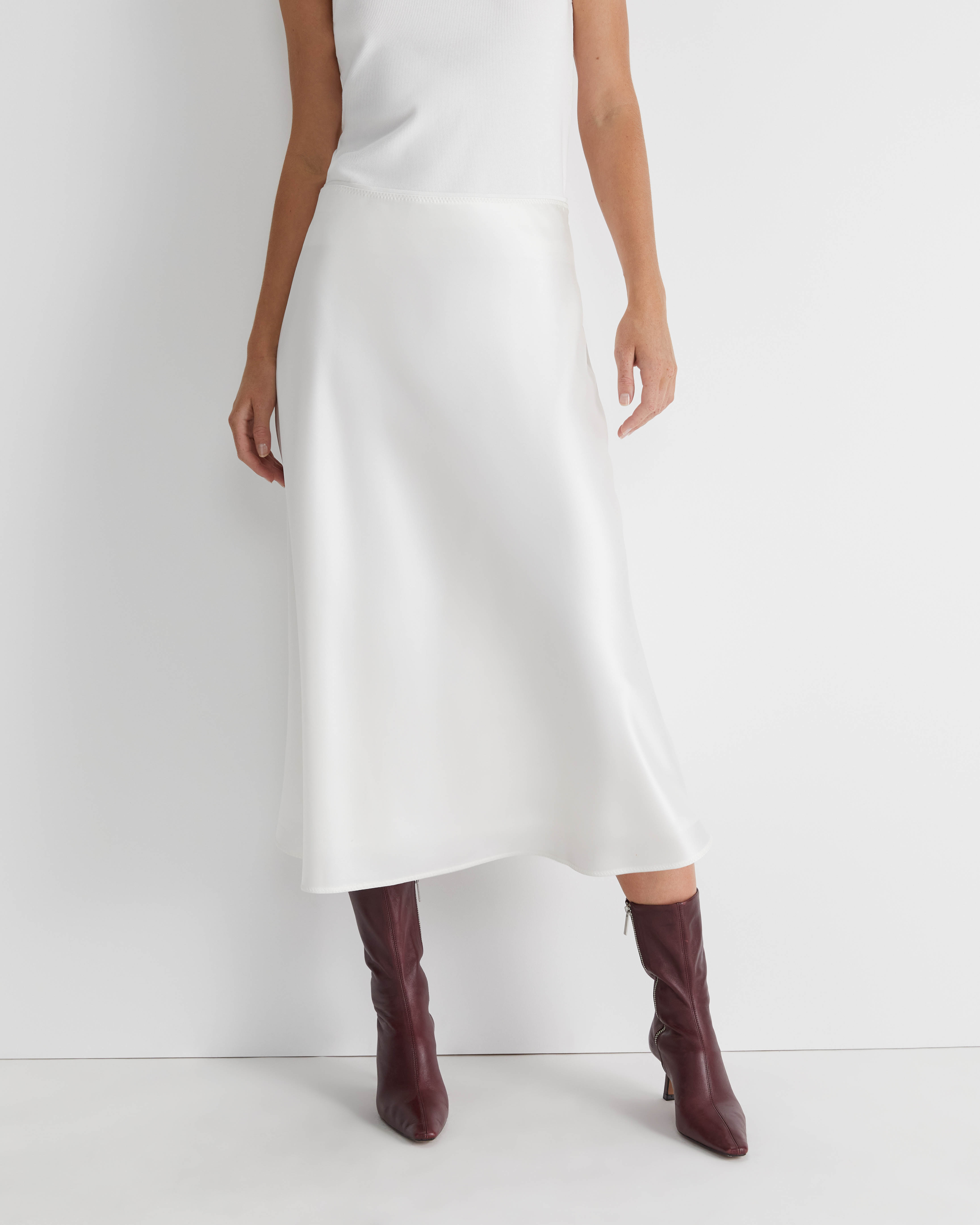 Charlotte Bias Slip Skirt