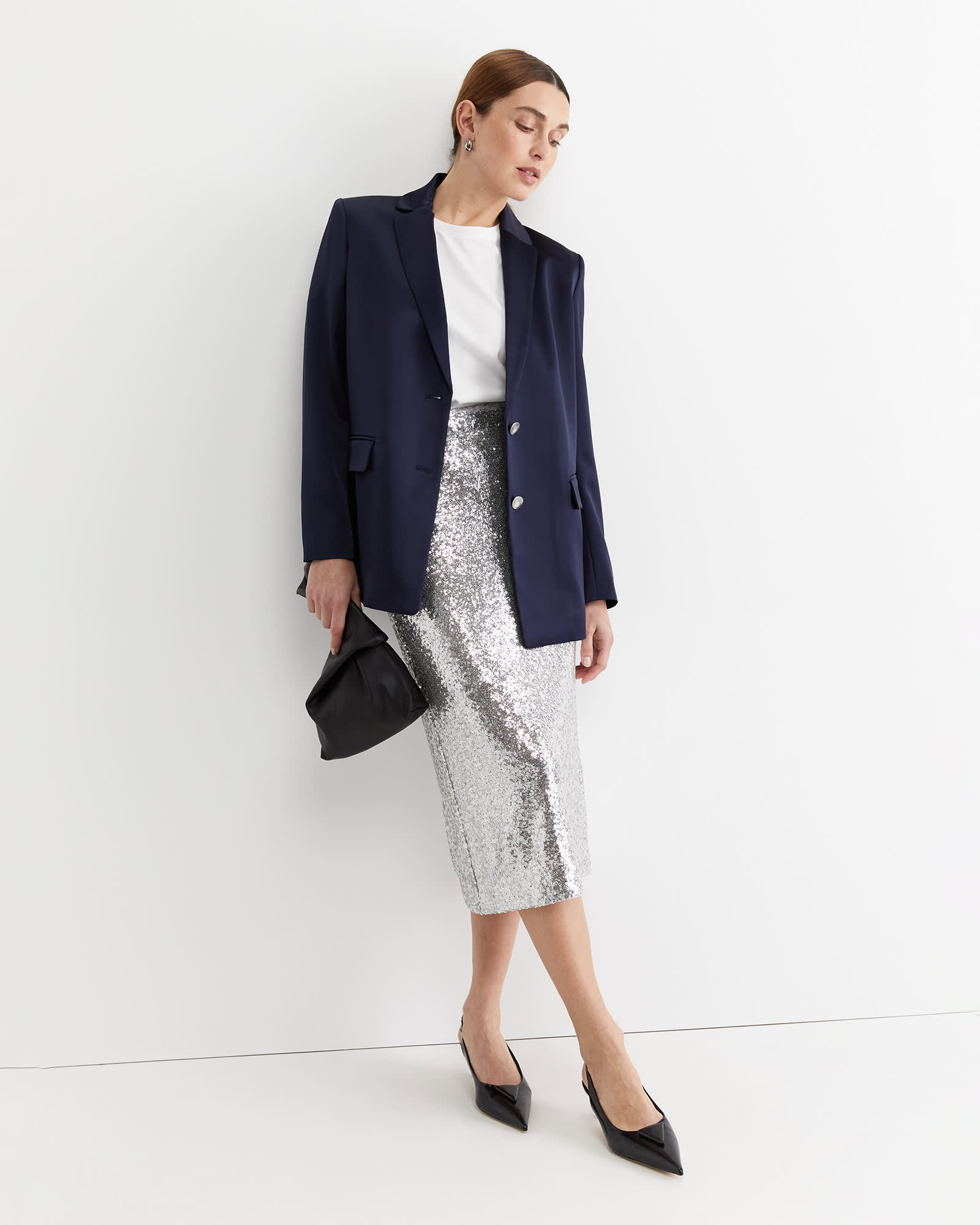 Sequin Midi Skirt