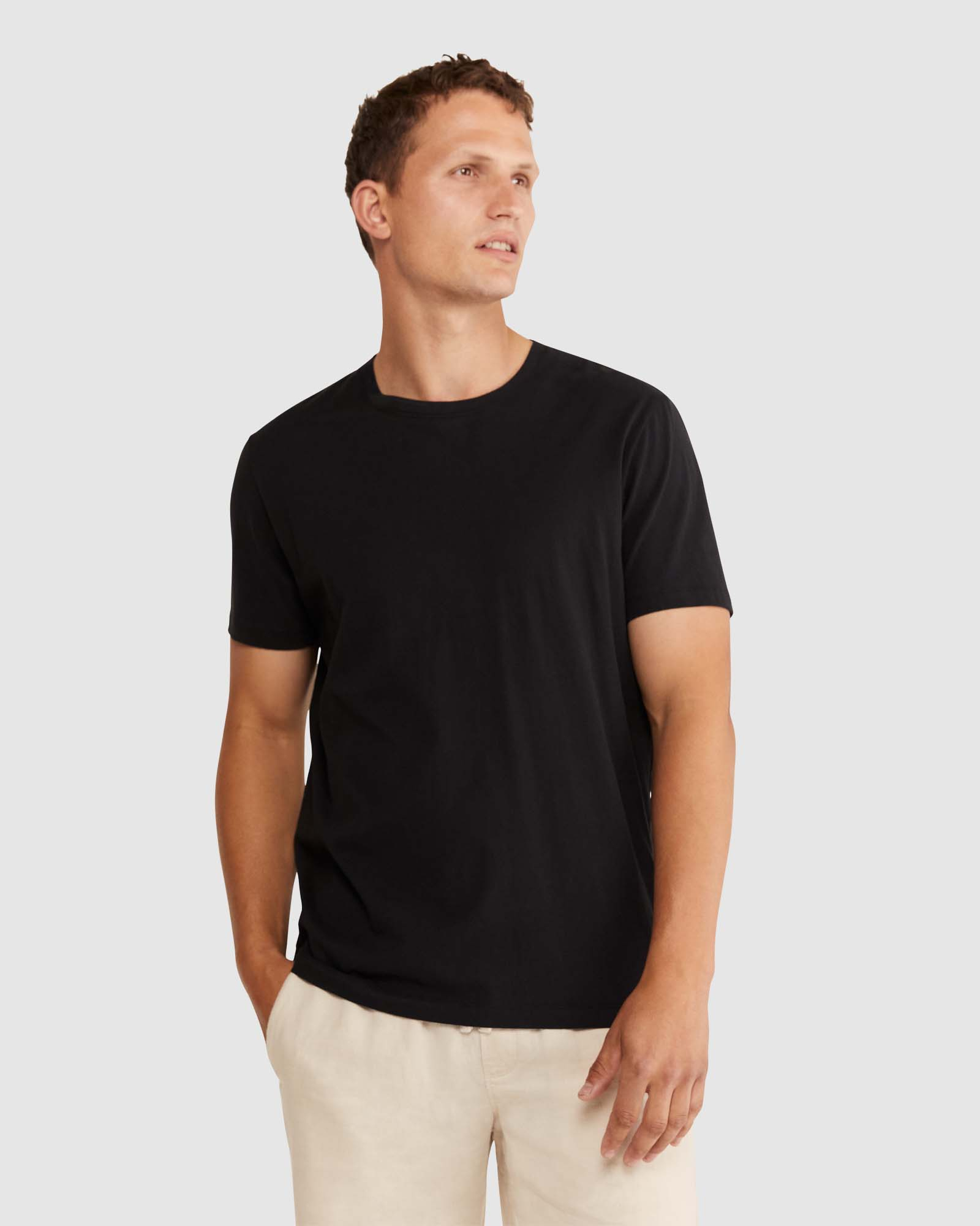 Supersoft Tee in Black | Sportscraft