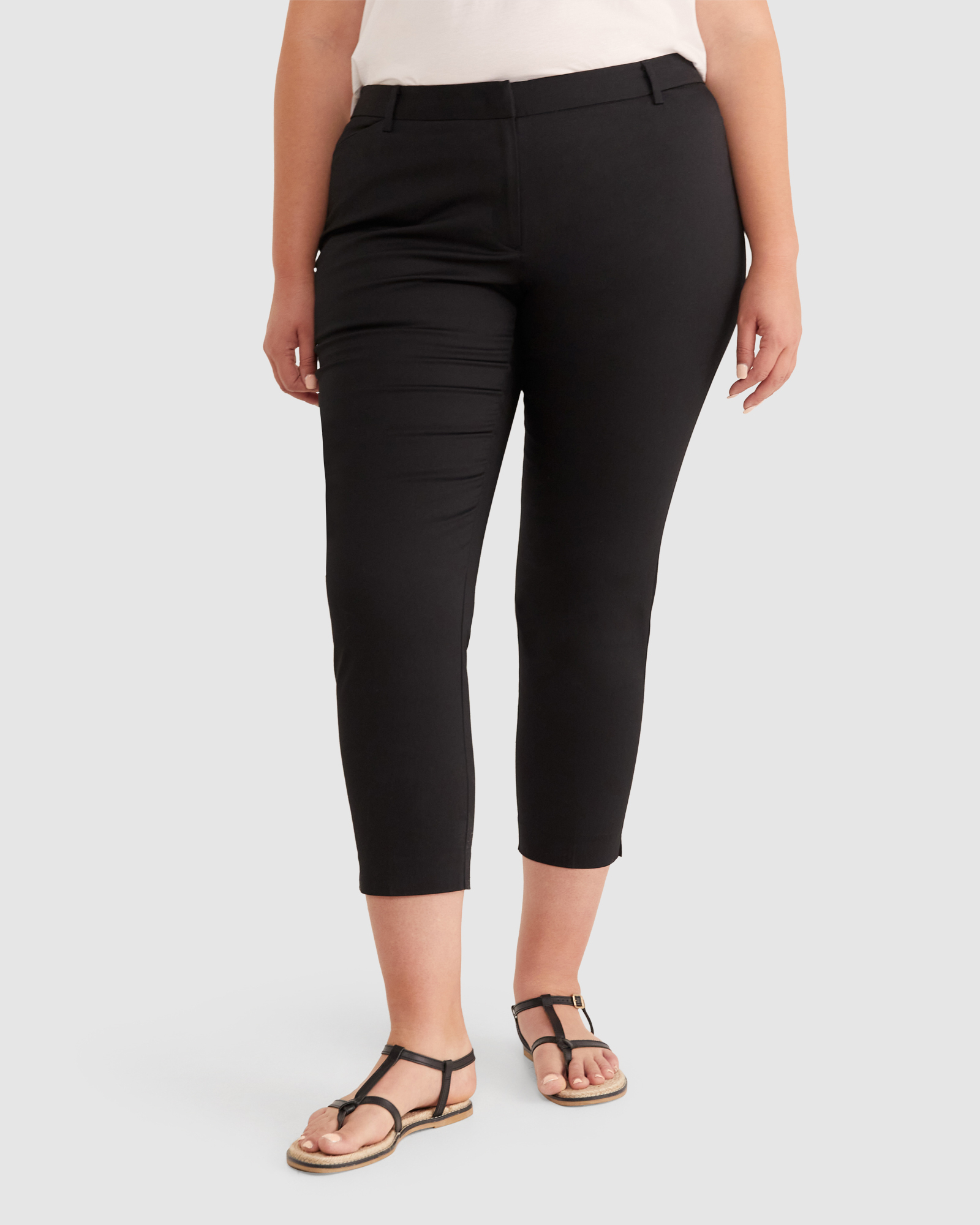 Black capri best sale work pants