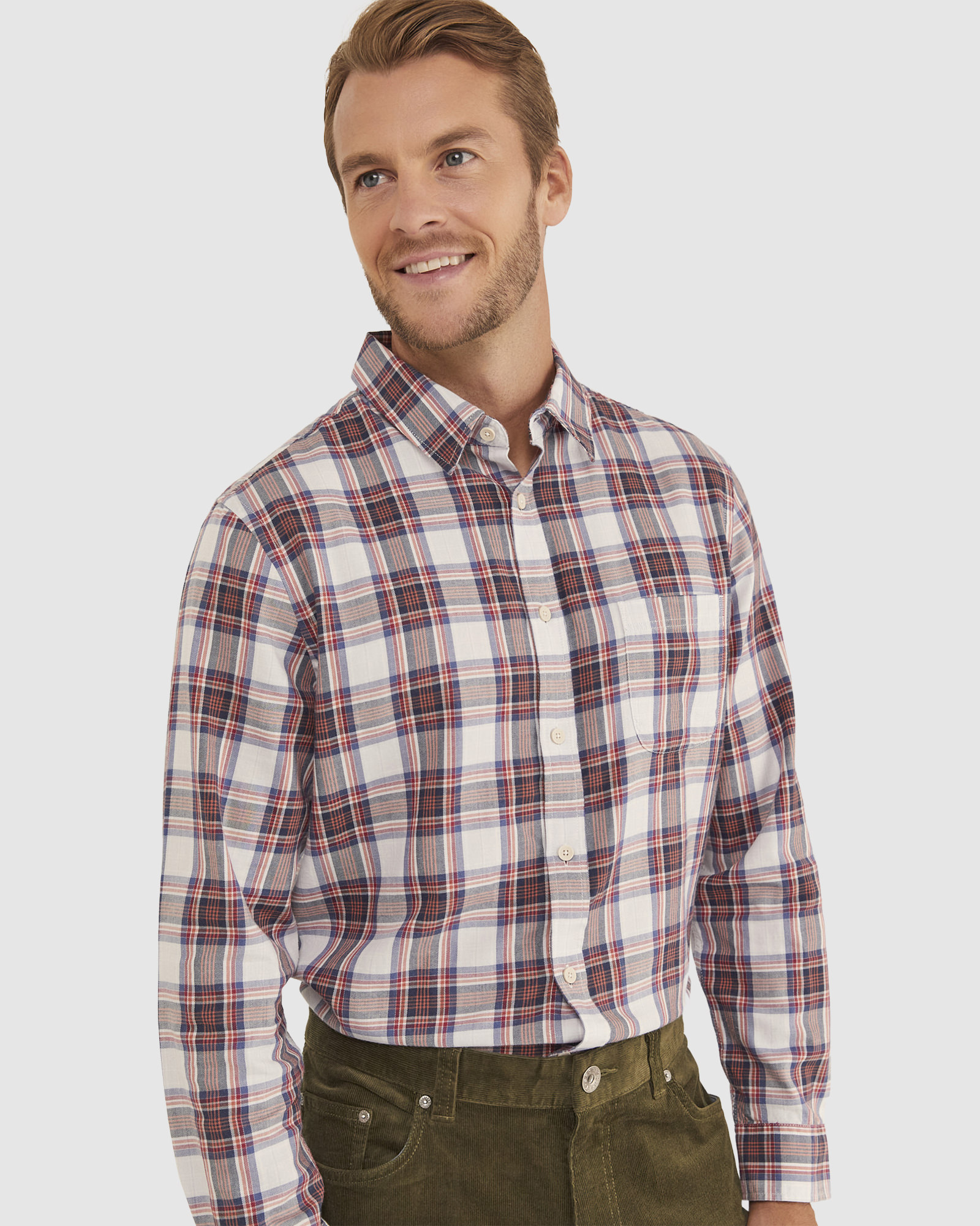 Long Sleeve Mac Shirt in Multi Check | Sportscraft