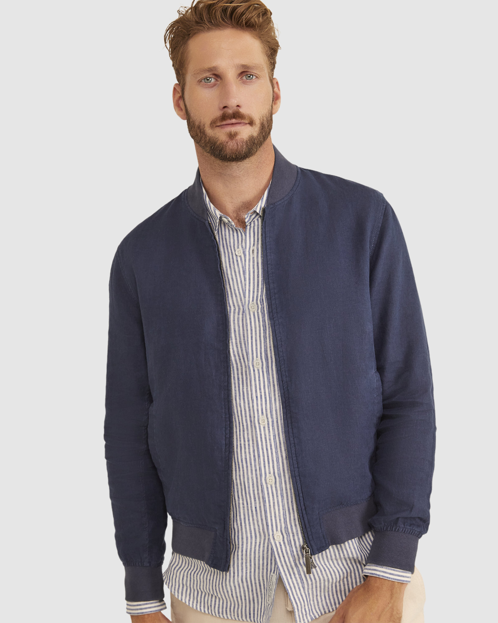 linen bomber jacket mens