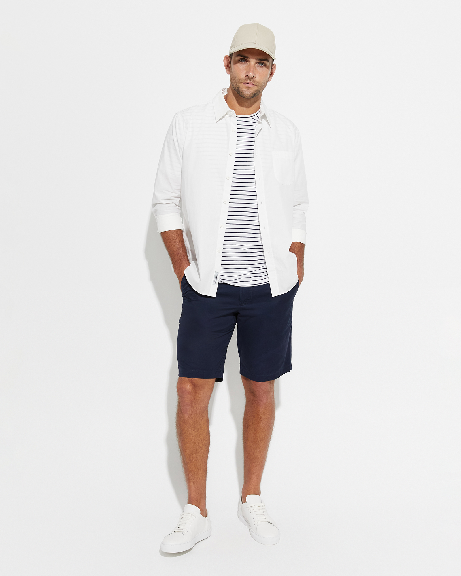 Classic Chino Short in Airforce Blue | Sportscraft