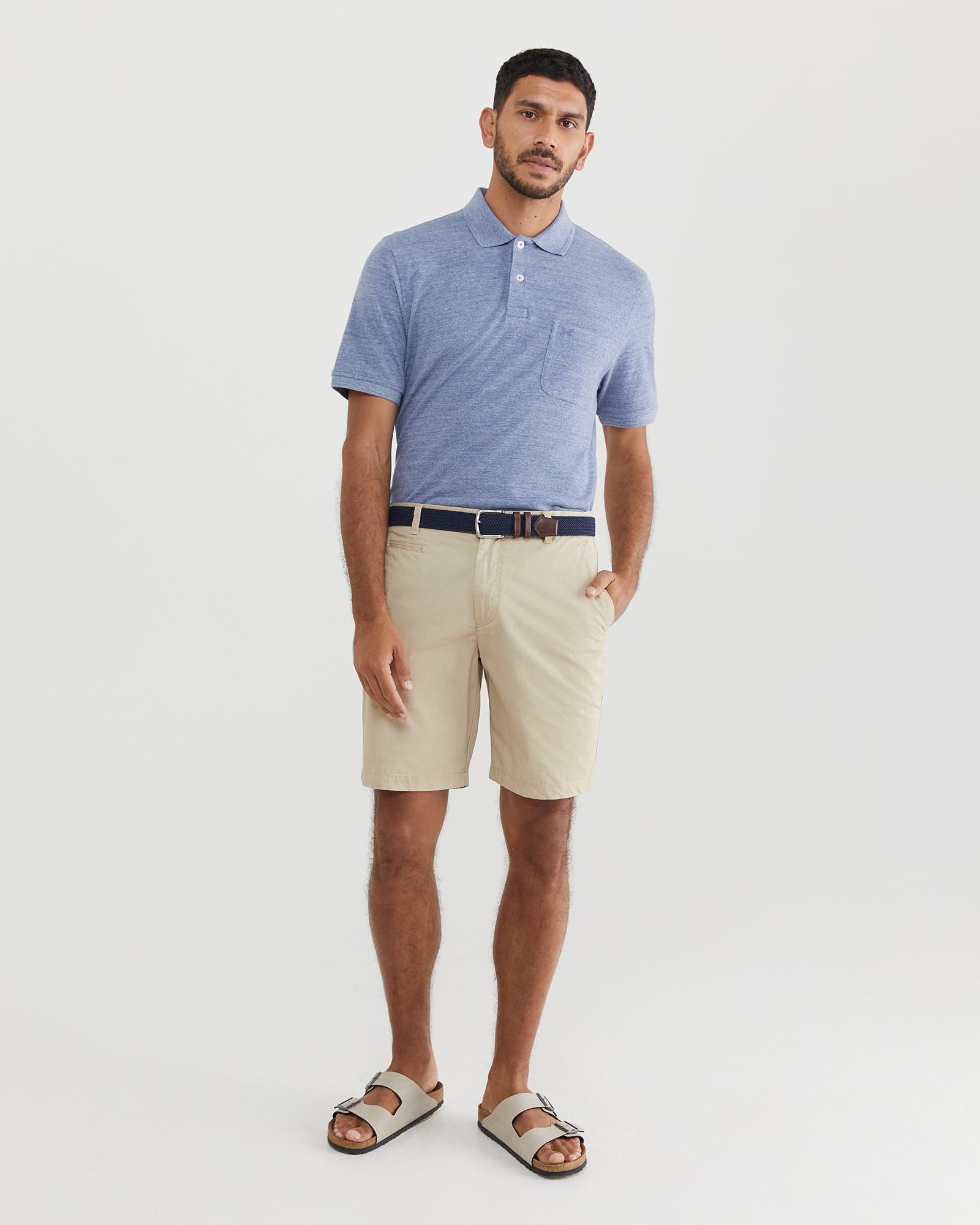 Classic Chino Short in Limestone | Sportscraft