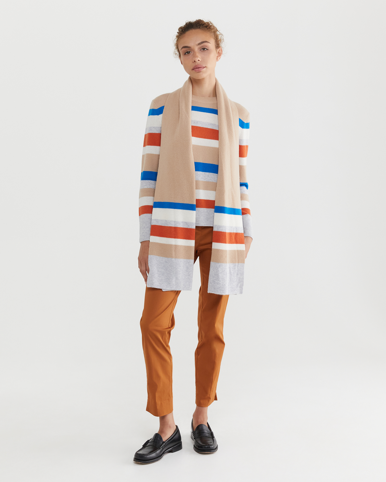 Women's Merino Wool Multi Stripe Scarf