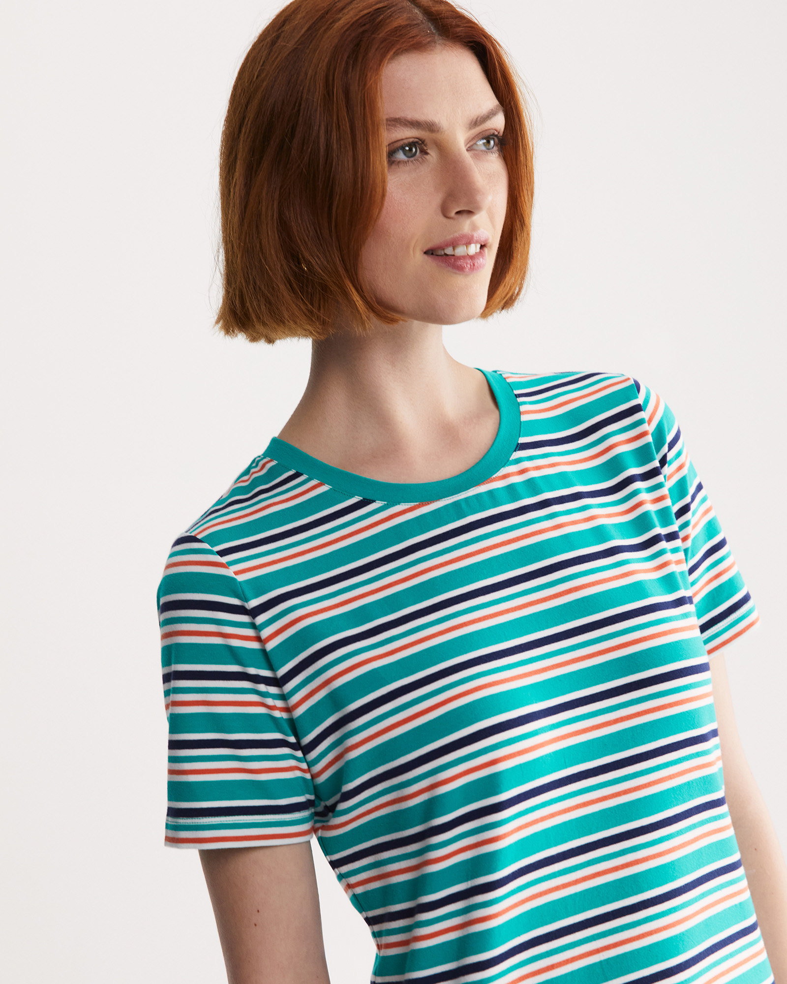 green striped t shirt women's