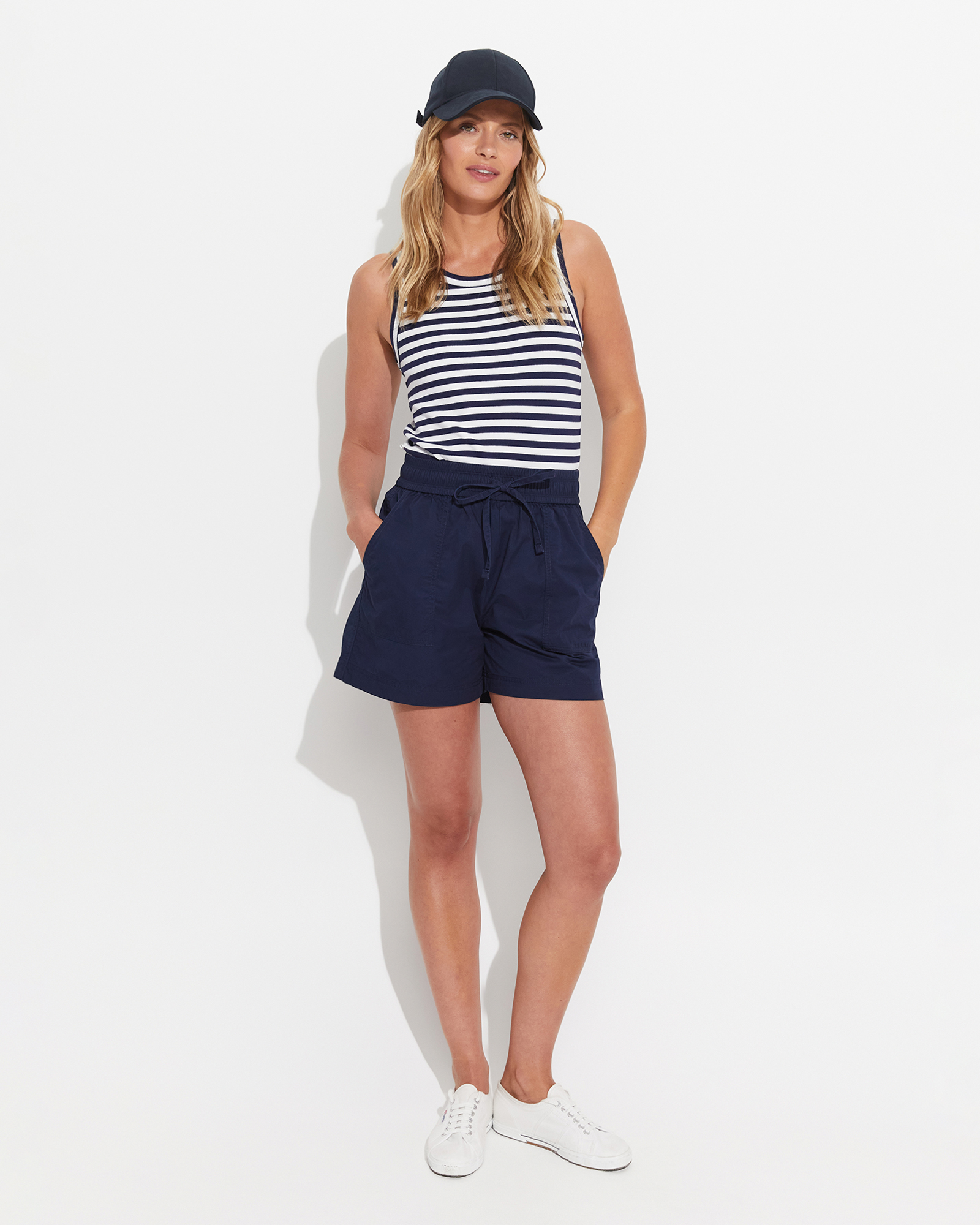 Womens navy clearance cotton shorts