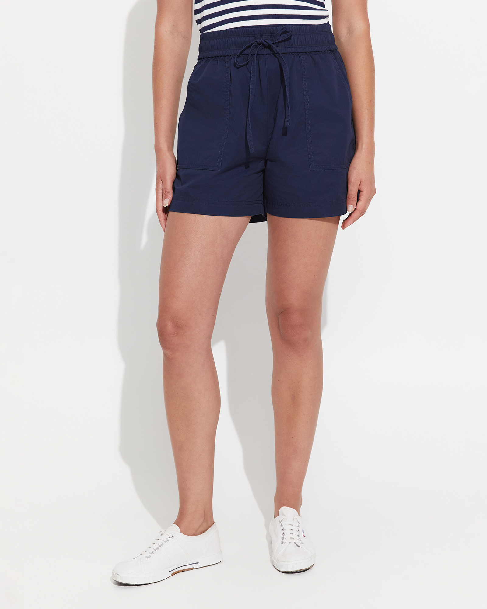 Navy cotton hot sale shorts ladies