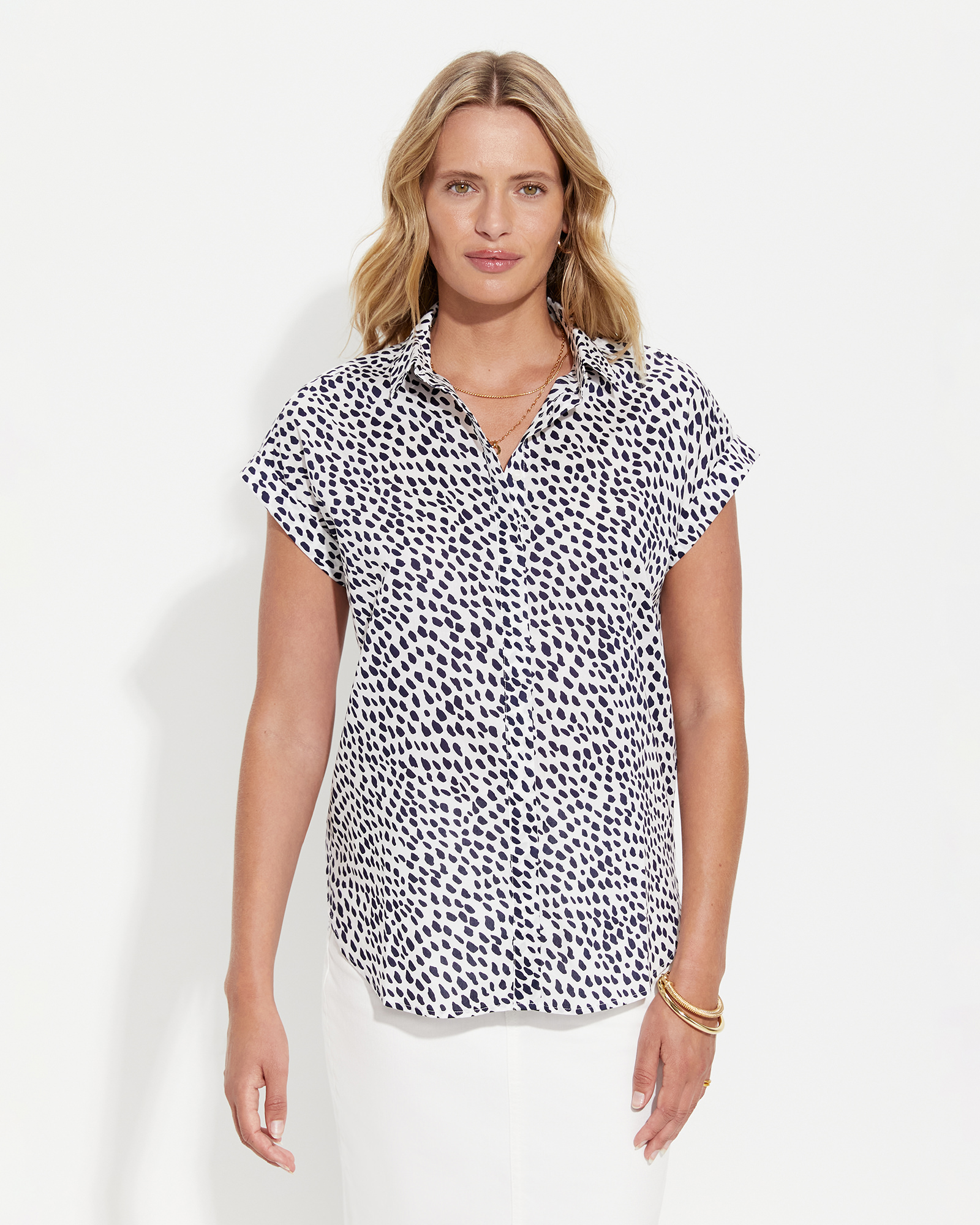 Dashed Lily Voile Short Sleeve Shirt | Sportscraft