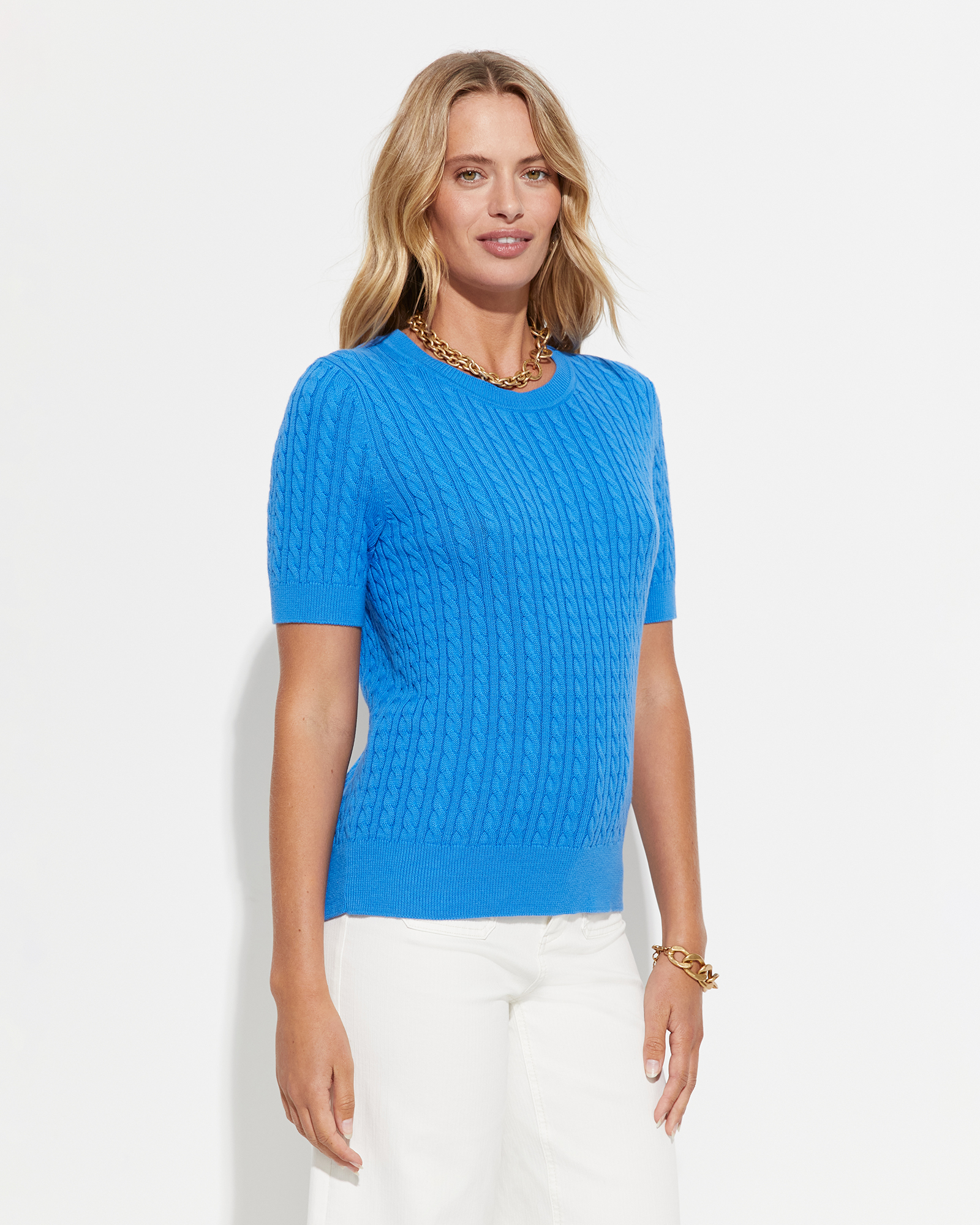 Elka Cable Knit Tee Sportscraft