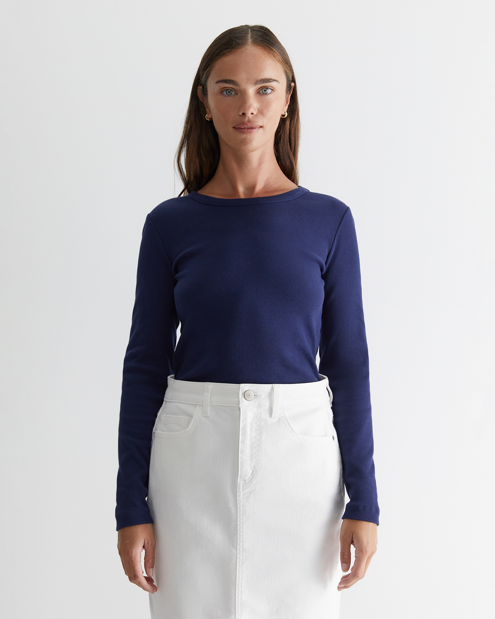 Julia Long Sleeve Rib Tee | Sportscraft