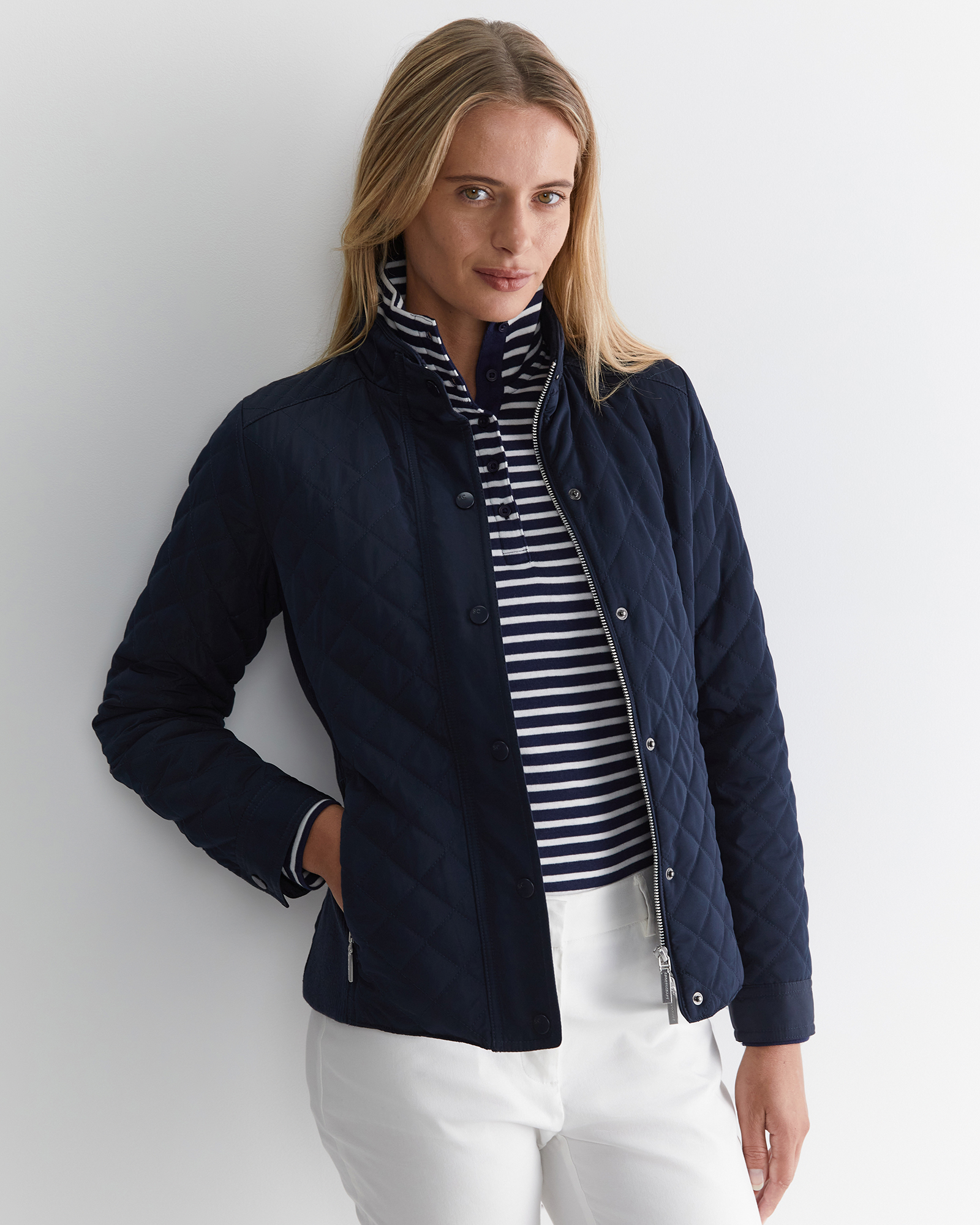 Navy quilted jackets on sale