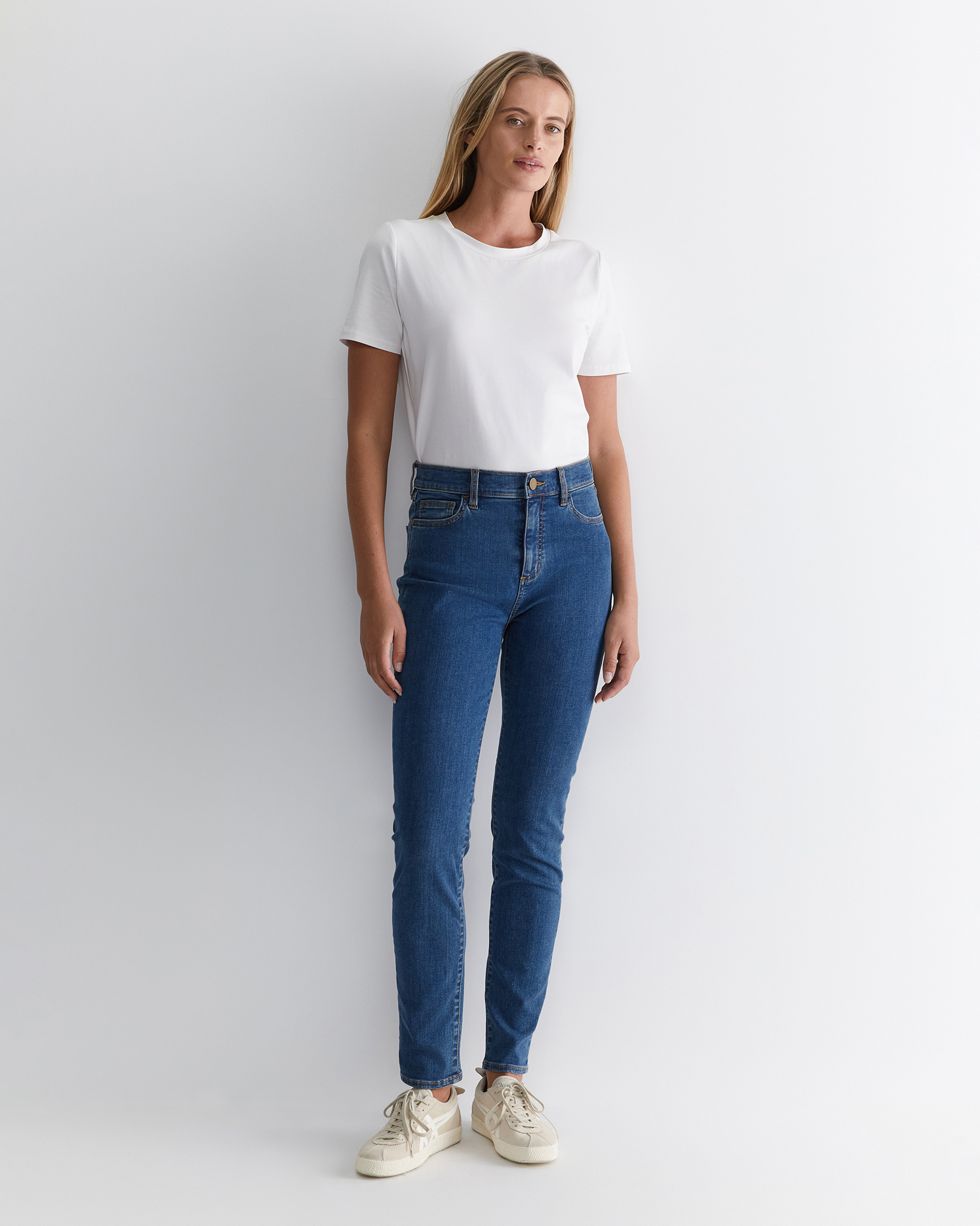 Jackie High Waist Skinny Jean in Mid Wash | Sportscraft